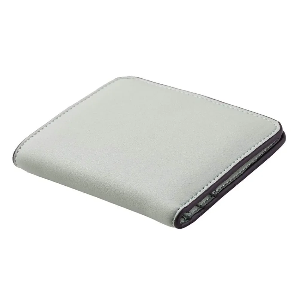 Light Green Leather Compact Wallet